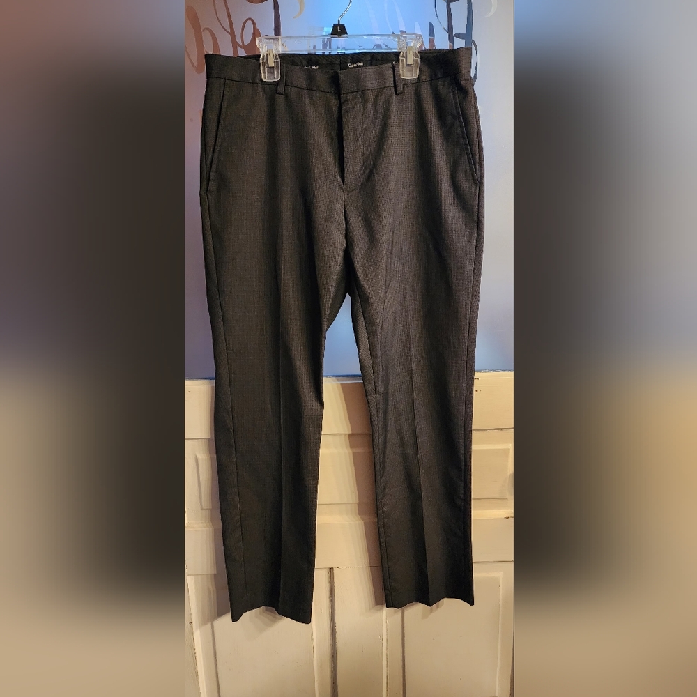Calvin Klein Gray Dress Pants Straight Leg Formal